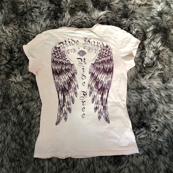 Baby pink Harley Davidson tshirt - Picture 2 of 7